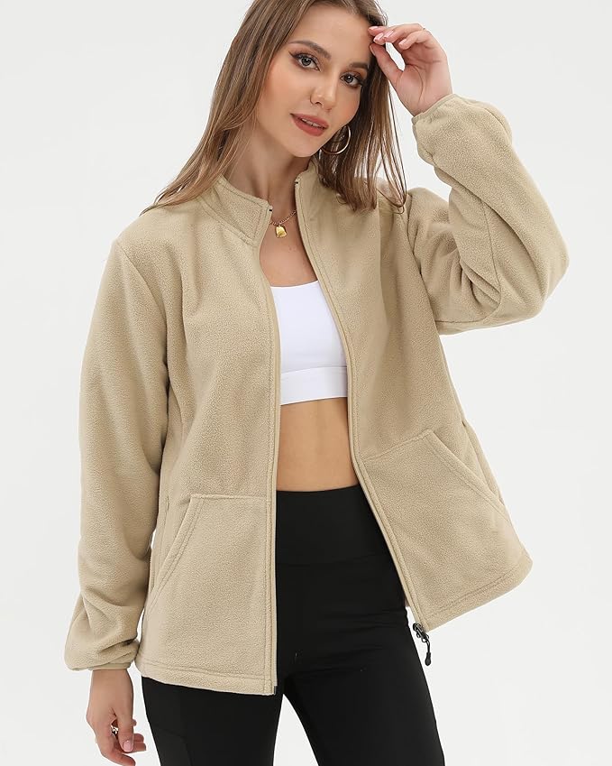 Argstar Women's Fleece Jacket with 6 Pockets (XS-2XL)