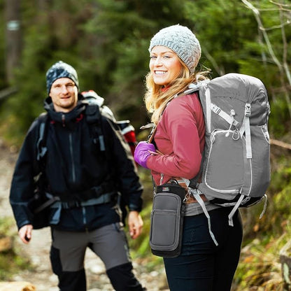 Nuovoware Water Bottle Carrier Bag,25oz/40oz/64oz Bottle Pouch Holder,Adjustable Shoulder Hand Strap 2 Pocket Sling Neoprene Sleeve Sports Accessories for Hiking Travelling Camping