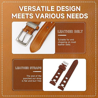 Leather Circle Cutter Tool Set, 27 Pieces, High Carbon Steel Round Cutting Dies, Hole Punch Kit with15MM, 20MM, 25MM, 30MM, 35MM, 38M Dies for DIY Leather Craft