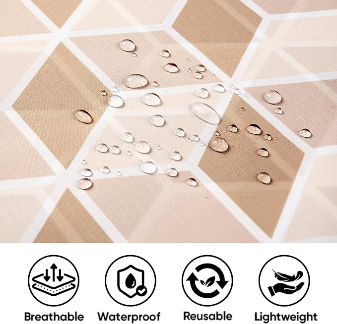 PTEROMY Hooded Rain Poncho for Adult with Pocket, Waterproof Lightweight Unisex Raincoat for Hiking Camping Emergency