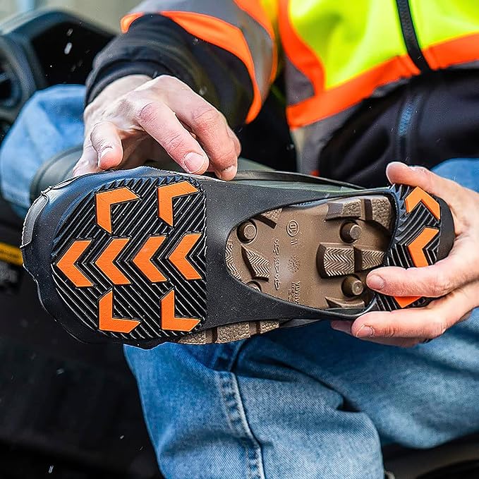 Due North GripPro Spikeless Footwear Traction Aids for Men and Women - for Ice and Snow - Lightweight Full-Foot Rubber Tread