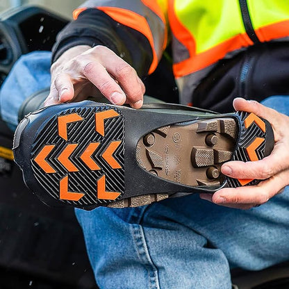 Due North GripPro Spikeless Footwear Traction Aids for Men and Women - for Ice and Snow - Lightweight Full-Foot Rubber Tread