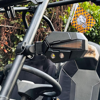 SUNPIE Mirrors for UTV w/LED Lights turn signals for Roll Bar 1.5 to 2inch Compatible with Polaris RZR Can-Am Pioneer Talon Kawasaki Teryx Mule, UTV Accessories Mirror
