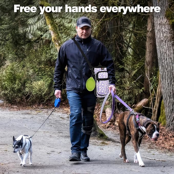 Nuovoware Water Bottle Carrier Bag,25oz/40oz/64oz Bottle Pouch Holder,Adjustable Shoulder Hand Strap 2 Pocket Sling Neoprene Sleeve Sports Accessories for Hiking Travelling Camping