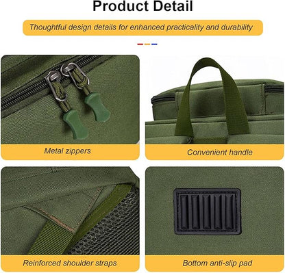 Fishing Backpack with Tackle Boxes 45L Fishing Tackle Backpack Bag Tackle Box, Outdoor Waterproof Large Tackle Bag Gear Storage Bag for Fishermen Christmas Birthday Gifts (Green)