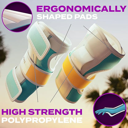 SKATEWIZ Skating Protective Gear Adult Knee Pads, Elbow Pads and Wrist Guards for Adults [6pc] - Shield - Roller Skates, Inline, Skateboard - Designed in Germany