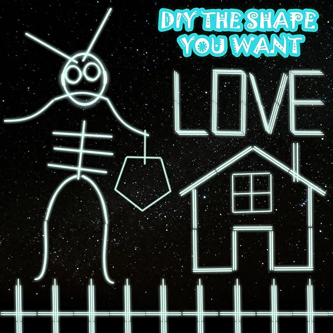 ILHSTY 100 pk Glow Sticks Bulk Party Favors and Decorations - 8" Glow in the Dark Party Supplies For Halloween Neon Party Light up Glow sticks Necklaces & Bracelets (White*100)