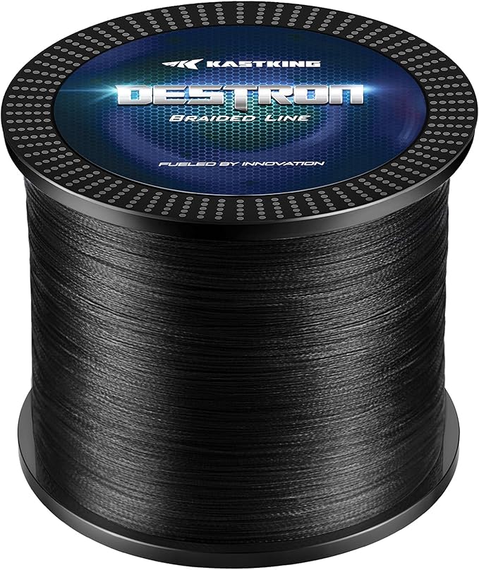 KastKing Destron Braided Fishing Line, Highly Abrasion Resistant, Improved Knot Strength, Ultra-Thin Diameter Superline, Zero Stretch & Memory, CFT “Color Fast Technology”, 75% Thinner Than Mono