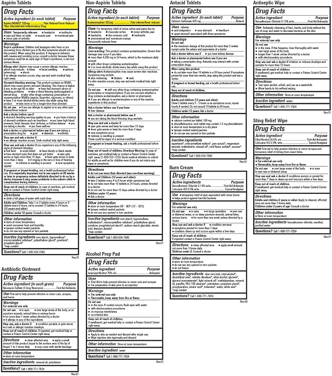 Be Smart Get Prepared OSHA/ANSI First Aid Kit - 50 Person, 250 Pieces - Designed for Home, Business, School, Industrial, and Restaurants - Compact & Portable