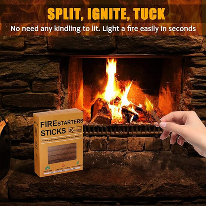 Realcook Natural Fire Starters for Fireplaces: Upgraded 108 Quicker & Safer Firestarter Cubes