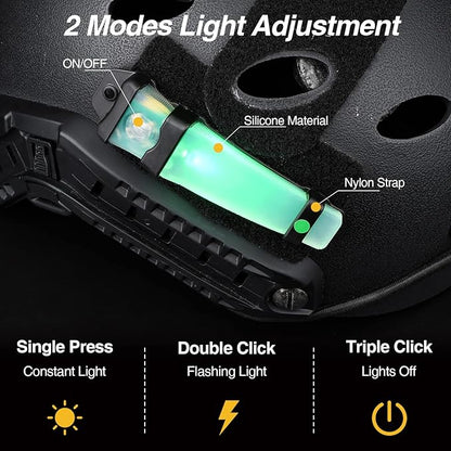 Personal Identification Marker - Tactical Helmet Light, Portable Survival Signal Light for Hiking, Boating, Cycling, Fishing