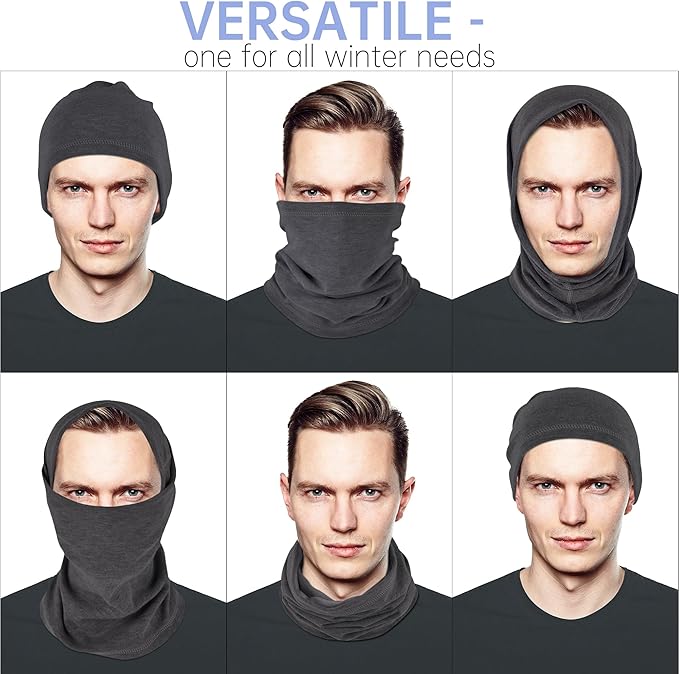 Winter Neck Gaiter Warmer, Soft Fleece Face Mask Scarf for Cold Weather Skiing Cycling Outdoor Sports