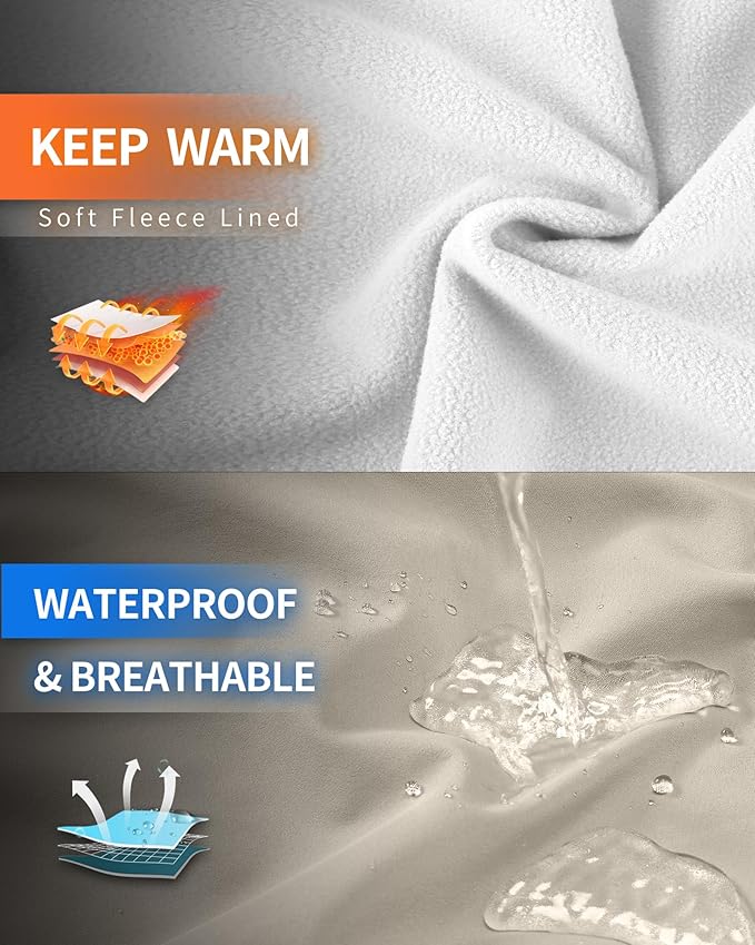 Outdoor Ventures Women's Softshell Jacket with Hood Fleece Lined Warm Lightweight Waterproof Insulated Windbreaker