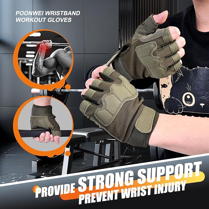 Weight Lifting Gloves, Gym Gloves for Men and Women, Full Palm Protection for Sports, Weightlifting, Training, Cycling, Pull-Ups, Rowing, and Mountaineering