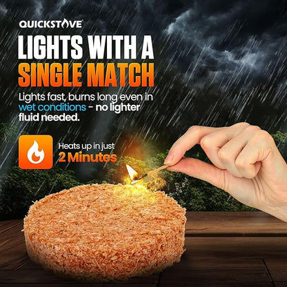 Fire Starters (20 Pack) – Waterproof Emergency Fuel Disks for Camping Essentials, Wood Stove, Fireplace, Fire Pit, Survival Kit, Campfire & Outdoor Accessories