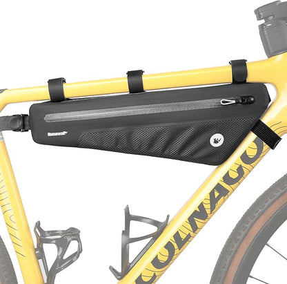 Rhinowalk Bike Triangle Frame Bag Waterproof IPX4 Slim Fit Cycling Storage Pouch for MTB & Road Bikes (Size 2.6L)