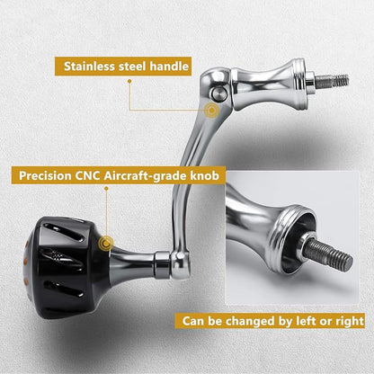 SAN LIKE Spinning Fishing Reel, Saltwater & Freshwater Fishing Reel 40.5 Lbs Max Drag - 7+1 BB Ball Bearing 5.2:1 Gear Ratio