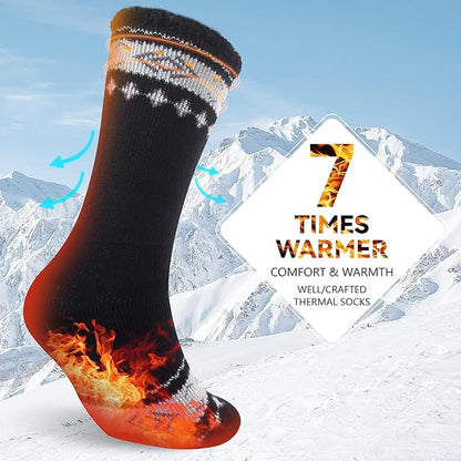 Sunew Warm Thermal Socks 4 Pack, Mens Womens Winter Heated Outdoor Skiing Thermal Socks