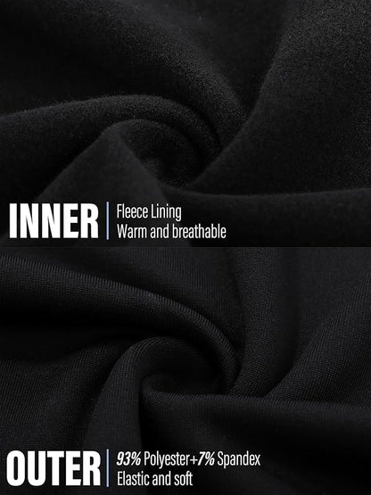 URATOT Men's Thermal Underwear Bottom Fleece Long Johns for Men Soft Warm Base Layer Thermal Pants for Cold Weather