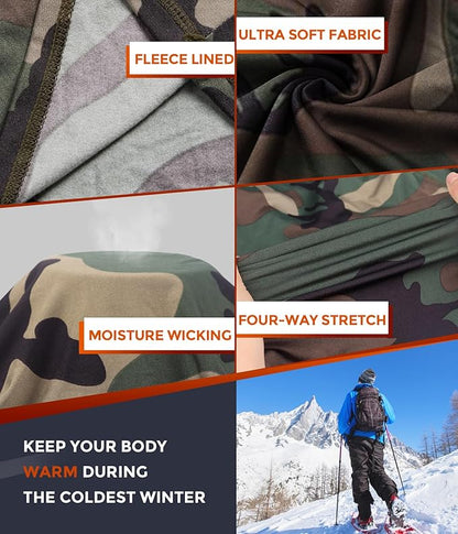 CL convallaria Thermal Underwear Long Johns Set Mens Winter Gift Hunting Gear Sport Base Layer Bottom Top