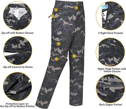 Little Donkey Andy Men's Outdoor Sports Two Section Trousers Mountaineering Hiking Hiking