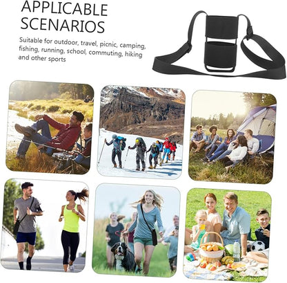 KESYOO Adjustable Water Bottle Carrier Strap with Elastic Shoulder Sling for Hiking Walking Biking Portable Protective Sleeve Compatible Bottles