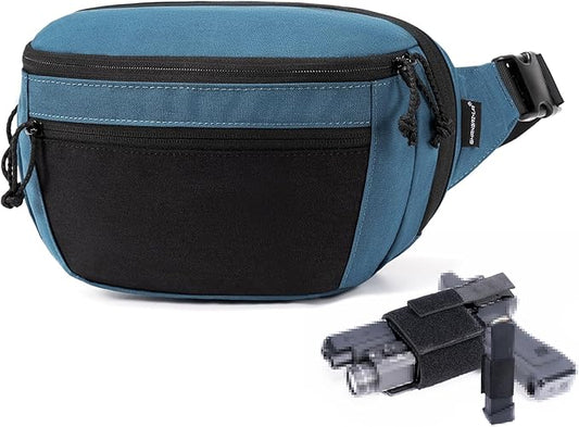 SHANGRI-LA Tactical Fanny Pack for Men and Women, Low-Profile Waist Bag, Holster Included, Multi-Use for Hiking, Travel, EDC