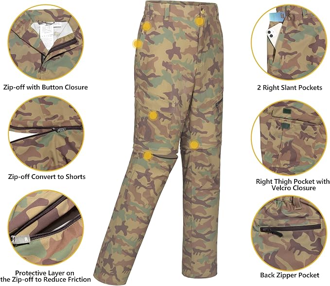 Little Donkey Andy Men's Outdoor Sports Two Section Trousers Mountaineering Hiking Hiking