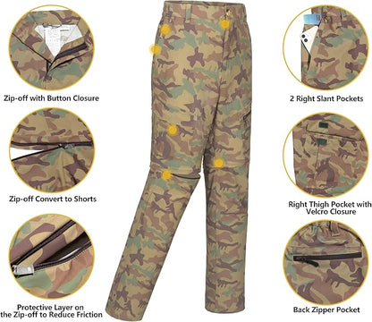 Little Donkey Andy Men's Outdoor Sports Two Section Trousers Mountaineering Hiking Hiking