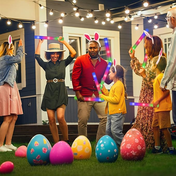 Halloween Foam Glow Sticks Party Favors, 110PCS LED Glow in the Dark Supplies, Halloween Wedding Glow Stick Bulk with 3 Modes Flashing, Light Up Foam Sticks for Christmas Dance Birthday Carnival Rave