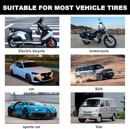 Richcat Tubeless Tire Puncture Repair Kit with Mushroom Plug, Repairs punctures and Flat Tires for Motorcycles, Cars, Trucks, ATVs and Tractors