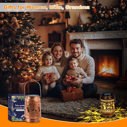 Solar Lanterns Outdoor Waterproof, Dog Garden Decor for Yard Porch Lawn Patio Pathway, Hanging Solar Lights Birthday Gifts for Women Mom Grandma Sister Friend