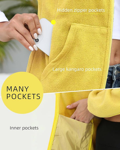 Argstar Women's Fleece Jacket with 6 Pockets (XS-2XL)