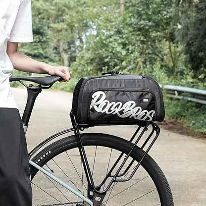 ROCKBROS Bike Bags for Bicycle Rear rack - 12L/15L Bike Ebike Trunk Pannier Saddle Bag with Shoulder Strap for Commuter Travel Outdoor Accessories Gear