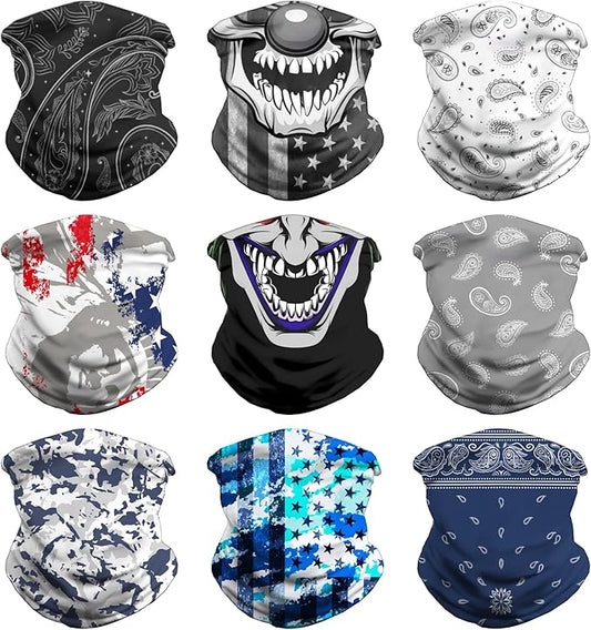 Neck Gaiter Face Cover - Sun Protection Mask Balaclava for Men and Women