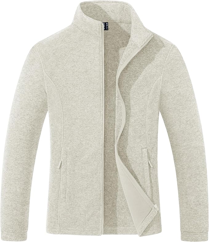 MAGCOMSEN Fleece Jacket Women Zip UP Lightweight Soft Polar Warm Winter Jackets for Women with Pockets Outdoor Hiking