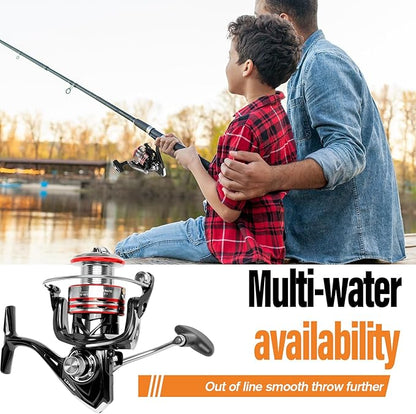 Spinning Fishing Reels for Saltwater Freshwater, 3000/4000 Series Fishing Spool Left/Right Interchangeable, 7+1 Real Ball Bearings, Real 5.2:1 Gear Ratio