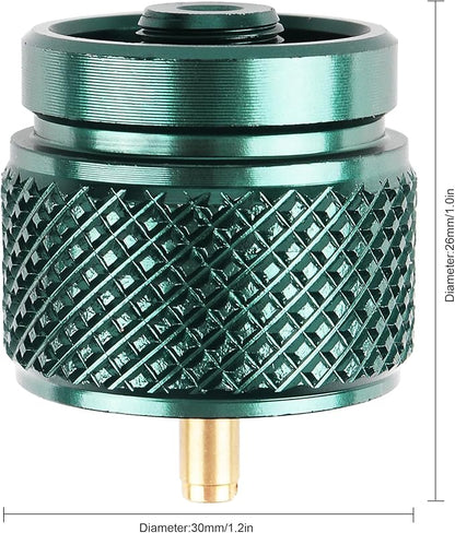 Camping Stove Adapter 1 Lb Propane Small Tank Input EN417 Lindal Valve Output Outdoor Cylinder LPG Canister Adapter for Outdoor Backpack Hiking 2PCS