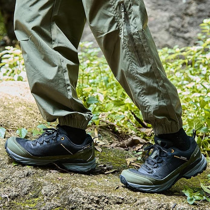 Queday Mens Waterproof Hiking Shoes Lightweight Outdoor Cordura Walking Shoes Breathable Hike Trekking Trails Camping Climbing