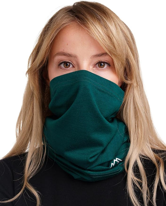 Merino.tech Merino Wool Ski Neck Gaiter - Face Mask Neck Warmer for Men & Women