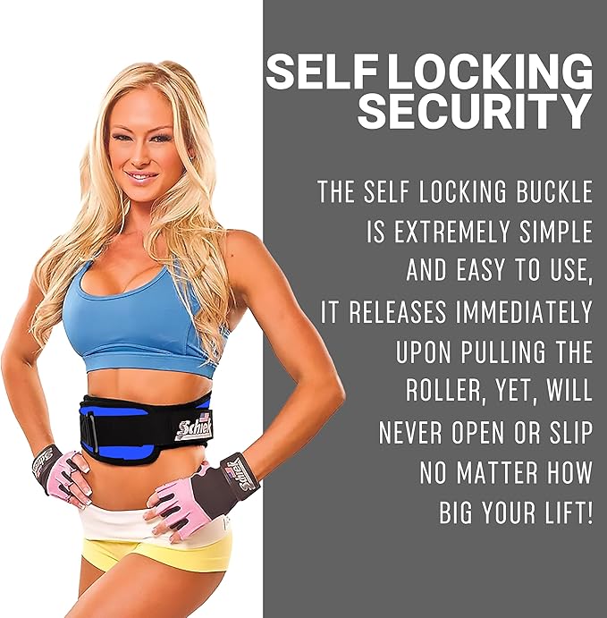 Schiek Sports Model 2004 Nylon 4 3/4" Weight Lifting Belt - Black