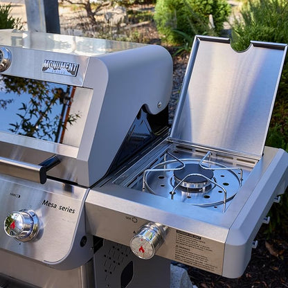 Monument Grills 3+1 Outdoor Barbecue Stainless Steel Propane Gas Grill, 3 Burners & 1 Side Burner 48,000 BTU Patio Garden Grill with Knob Controls, Mesa305