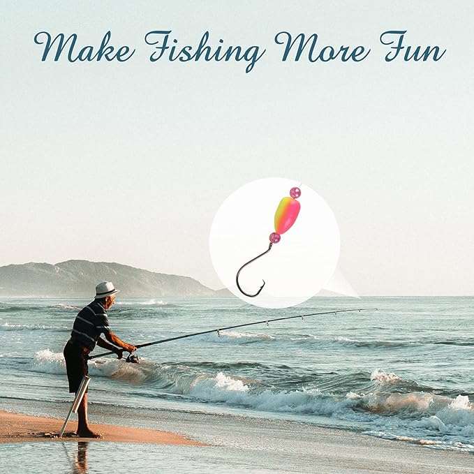 Dovesun 220/104/80/54/42/52pcs Fly Fishing Floats Bobbers Foam Pompano Rigs Surf Fishing Rig Floats Bright Color Round, Bullet, Cylindrical, Spin, Pill with Tackle Box