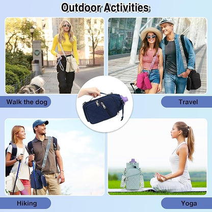 Water Bottle Carrier Bag with Strap, Water Bottle Holder Crossbody Bags for Women Men for Walking, Hiking,Cycling