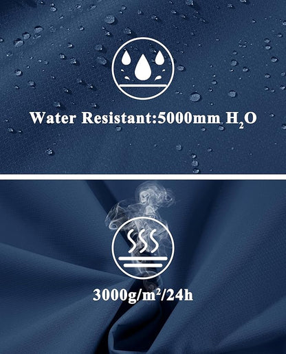 MAGCOMSEN Men's Lightweight Windbreaker Rain Jacket Raincoat with Detachable Hood for Hiking Fishing Activewear