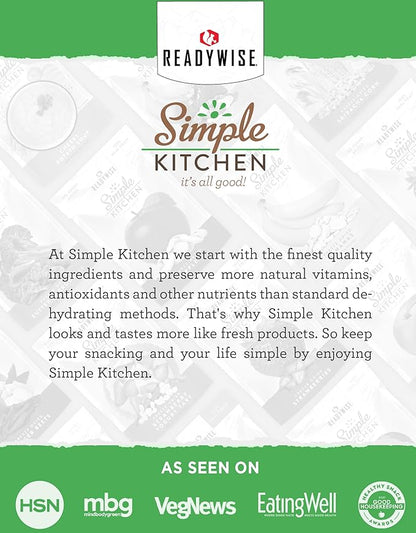 Simple Kitchen Freeze Dried Buttered Broccoli – 12 Servings for Family Meal Prep, Canned Broccoli, Gluten Free & Dehydrated Camping Meals, Emergency Survival Food for Backpacking & Hiking, #10 Can