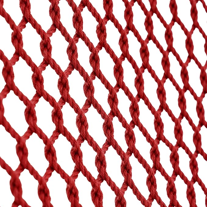 Lazy Daze Hammocks 10.5 FT Double 2 Person Caribbean Rope Hammock, Hand Woven Polyester Hammock with Spreader Bars, for Outside Outdoor Backyard Patio Poolside, 450 LBS Capacity,Red