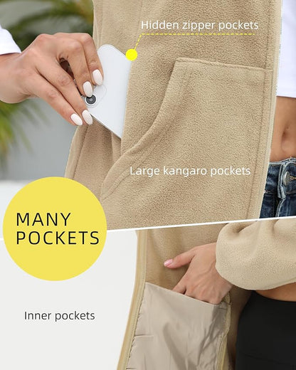 Argstar Women's Fleece Jacket with 6 Pockets (XS-2XL)