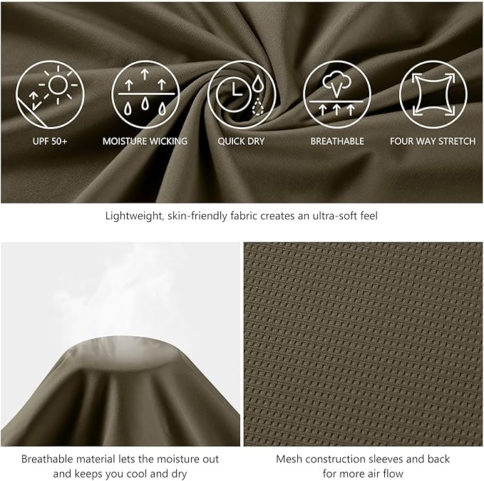 BASSDASH Fishing T Shirts for Men UV Sun Protection UPF 50+ Long Sleeve Tee T-Shirt