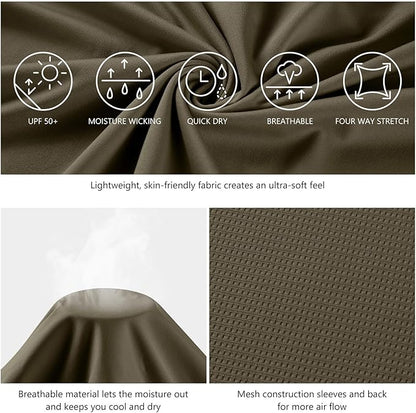 BASSDASH Fishing T Shirts for Men UV Sun Protection UPF 50+ Long Sleeve Tee T-Shirt